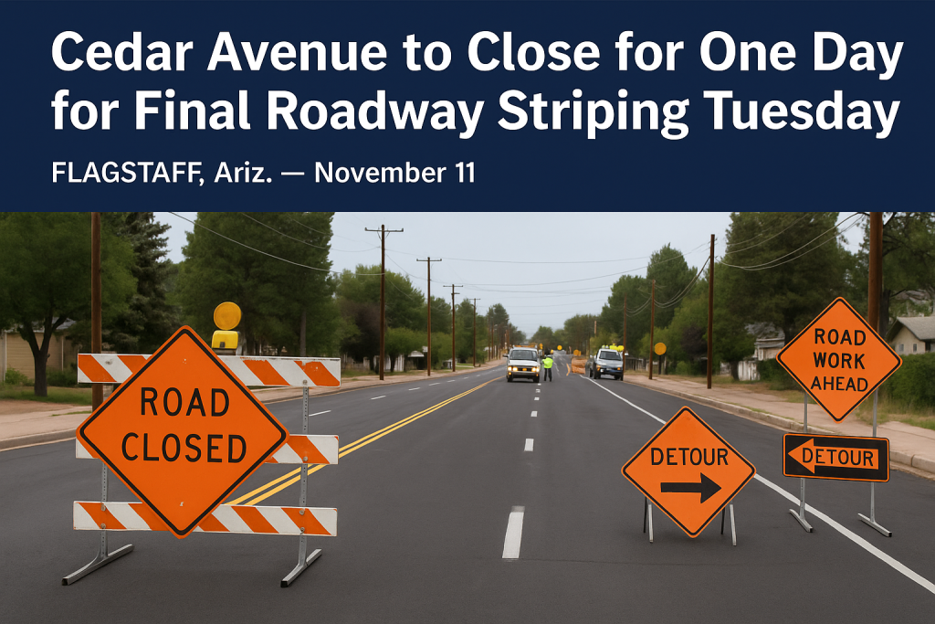 Cedar Avenue to Close for One Day for Final Roadway Striping Tuesday