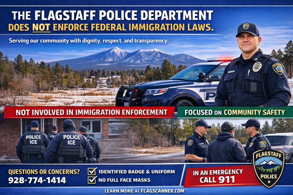 Flagstaff Police Community Announcement Regarding ICE Activity