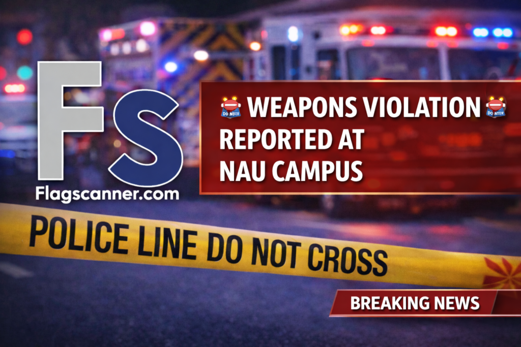 PRIORITY ALERT-BREAKING: Weapons Violation Reported at NAU – Ongoing Situation