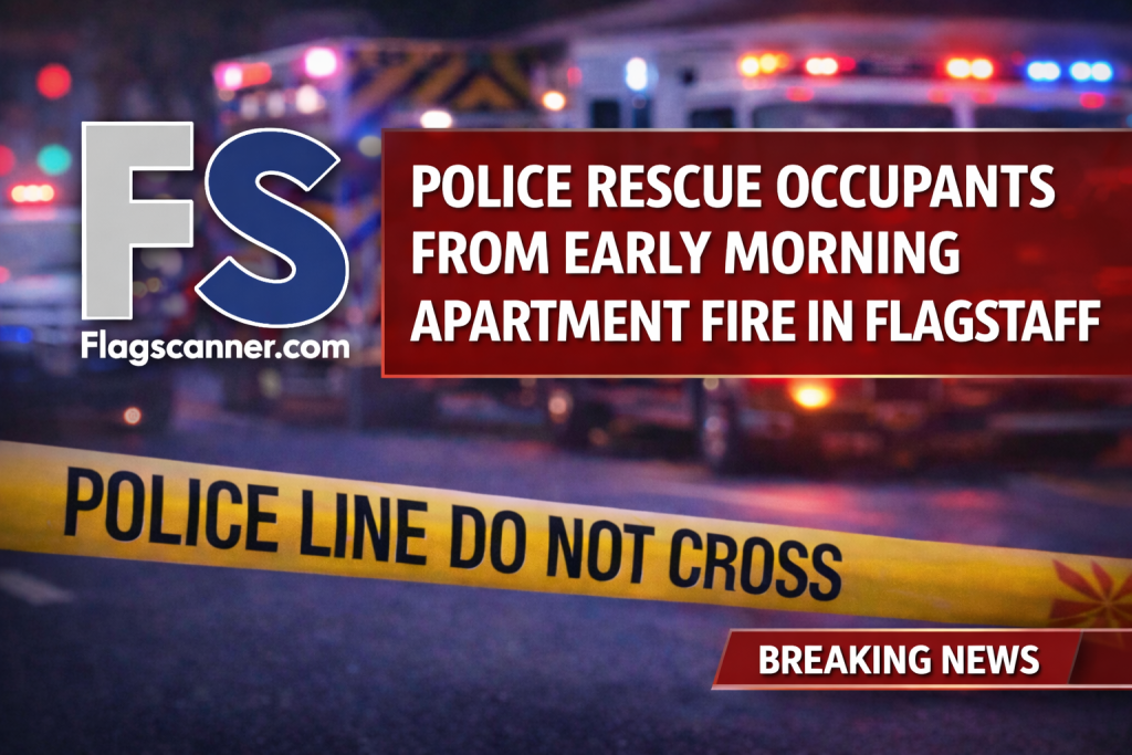 BREAKING: Police Rescue Occupants from Early Morning Apartment Fire in Flagstaff