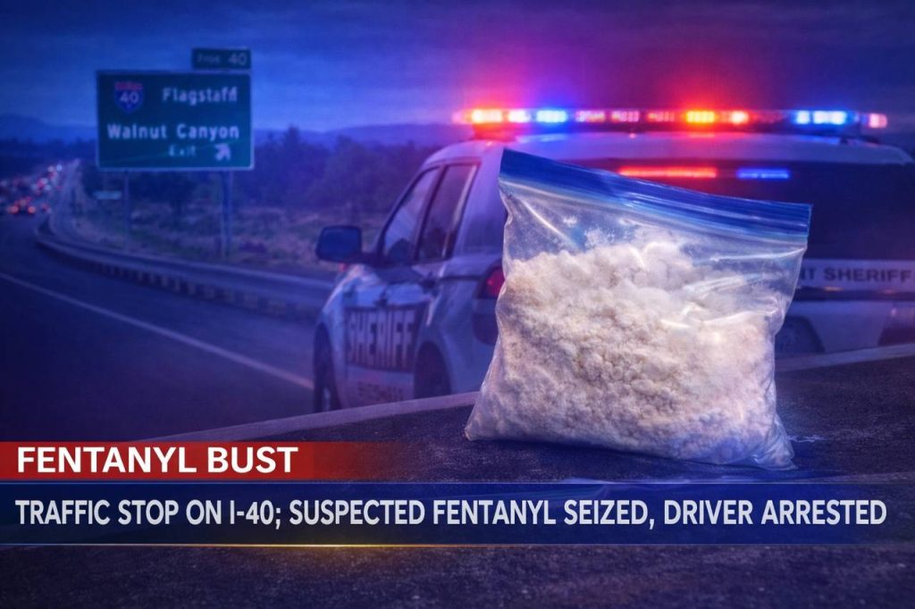Traffic stop near Walnut Canyon leads to 2.4 pounds of suspected fentanyl seized; driver arrested