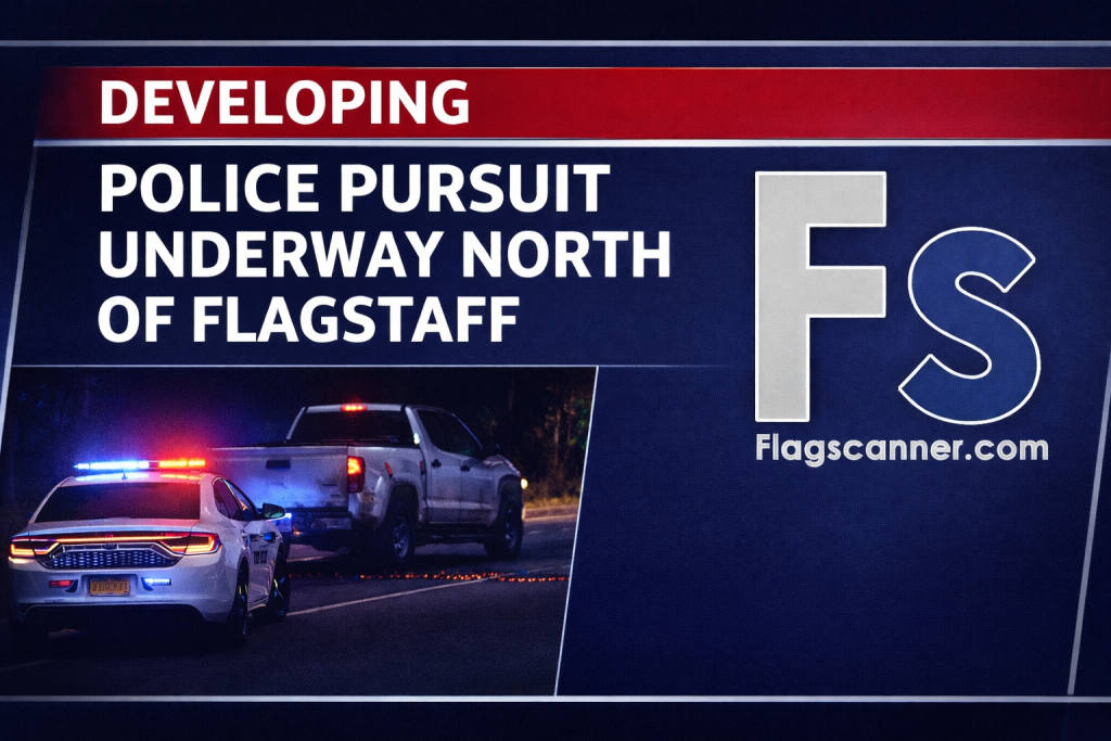 BREAKING: Police Pursuit Underway North of Flagstaff After Deputy-Involved Crash